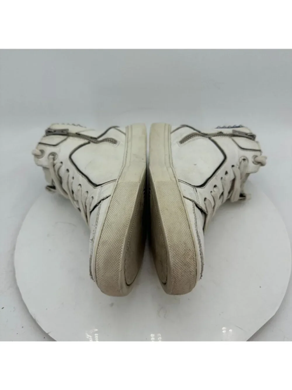Zadig & Voltaire ZV1747 Women Size 39 US 9 White Leather flora Lightning Shoes - Picture 7 of 13